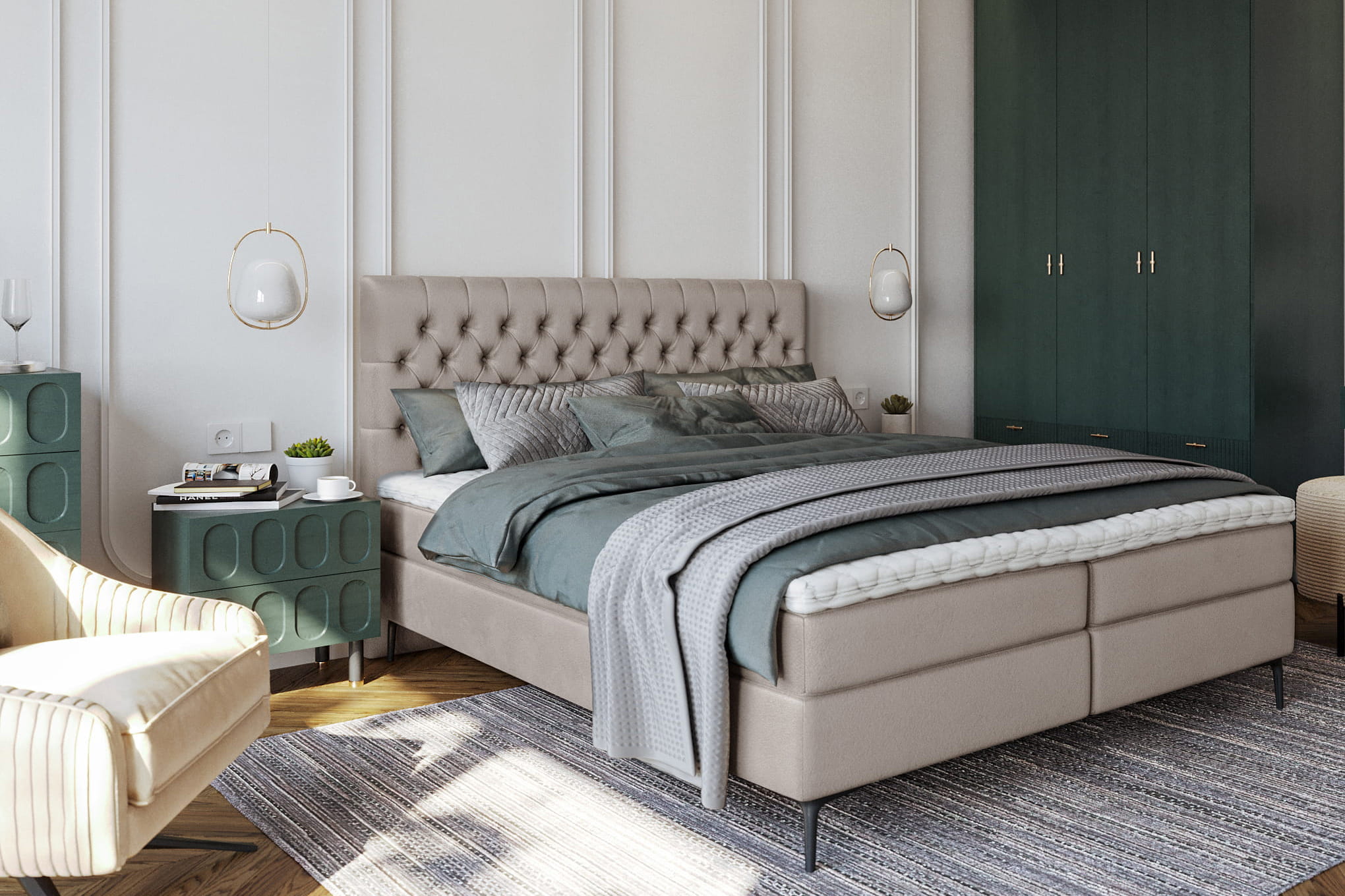 Chesterfield Glam Continental Bed