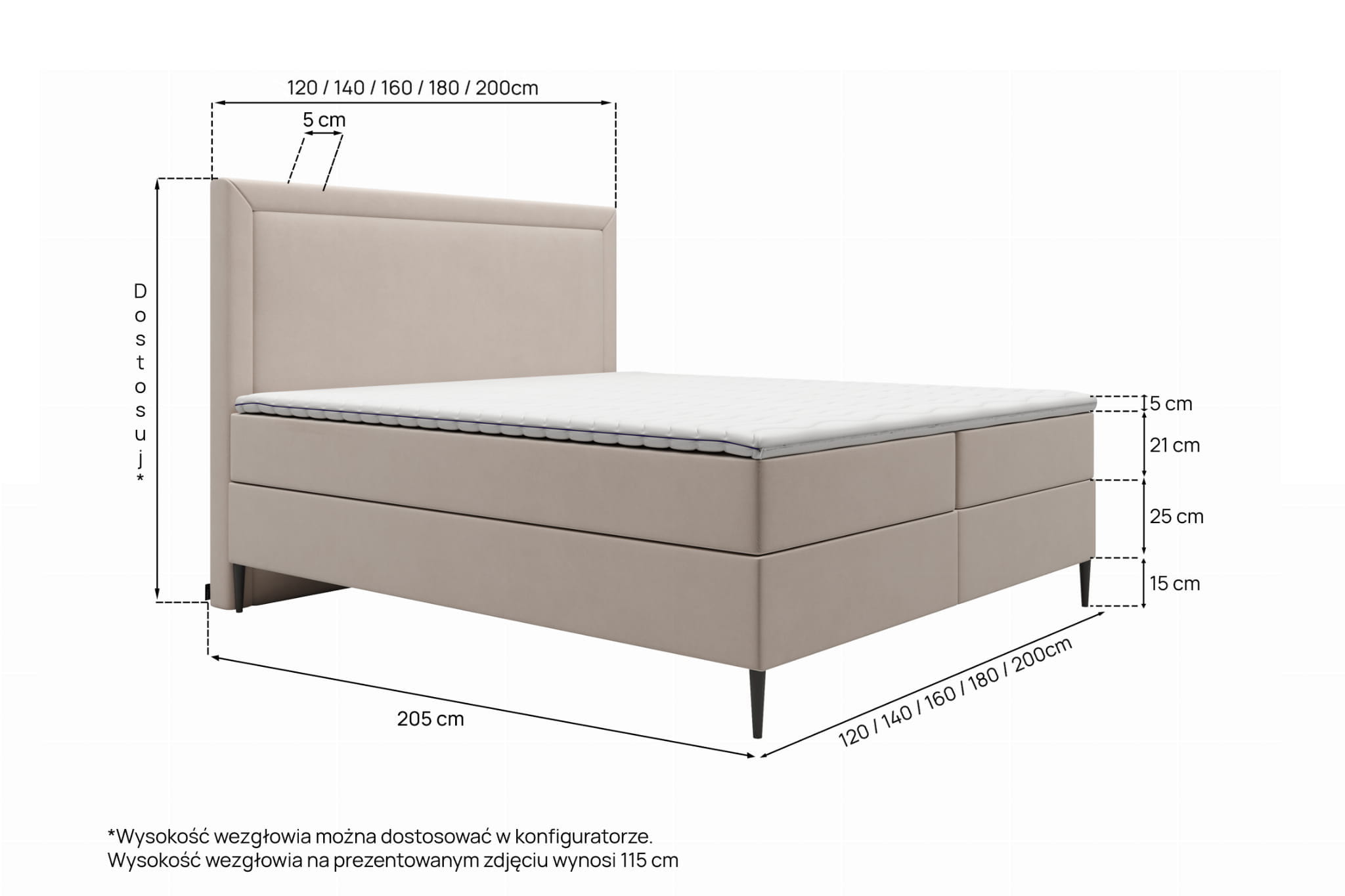 Frame Line Continental Bed
