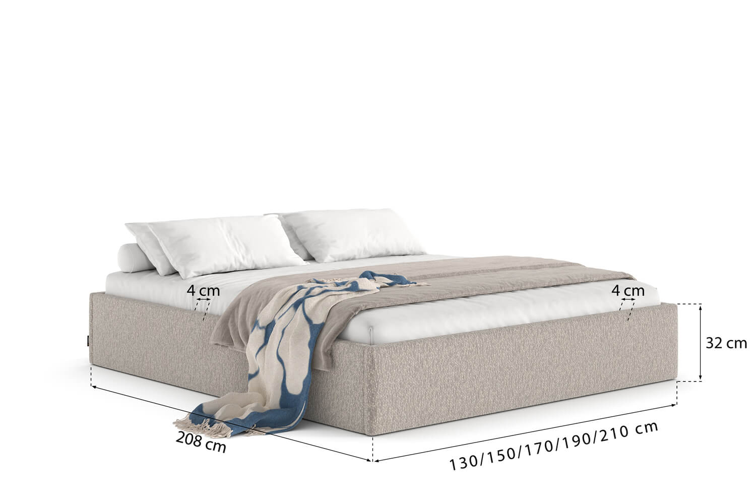 Pure Base Upholstered Bed