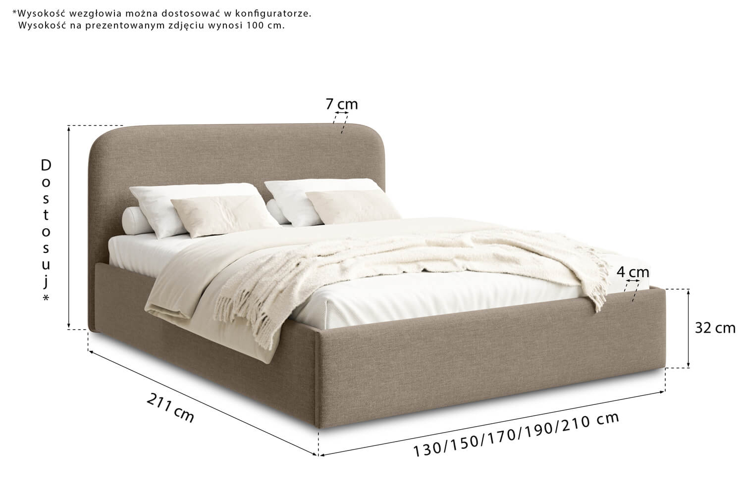 Pure Calm Upholstered Bed