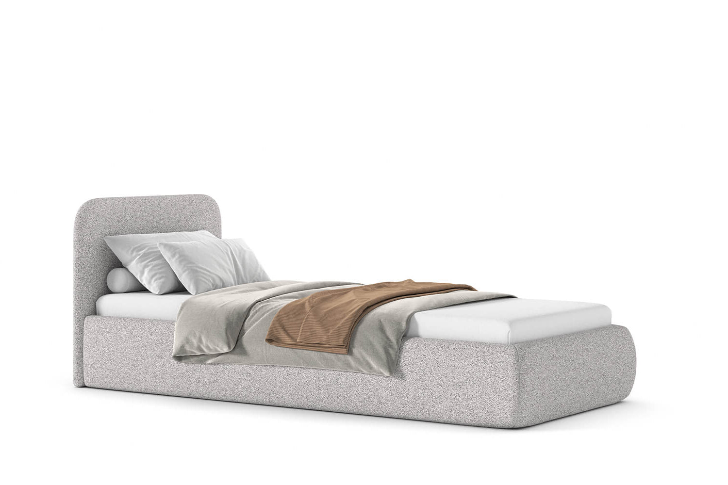 Pebble Soft Single Upholstered Bed