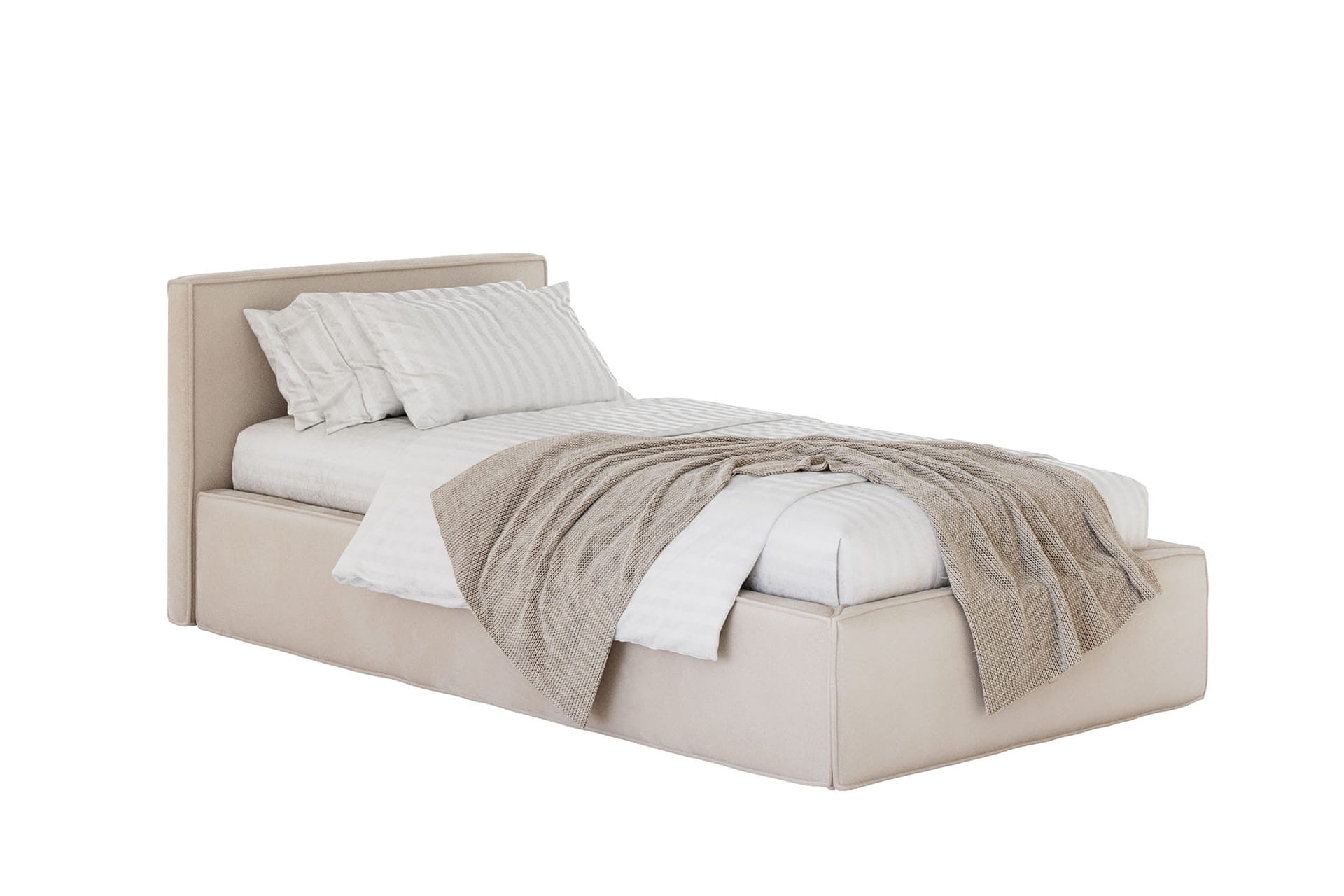 Soft Edge Single Upholstered Bed