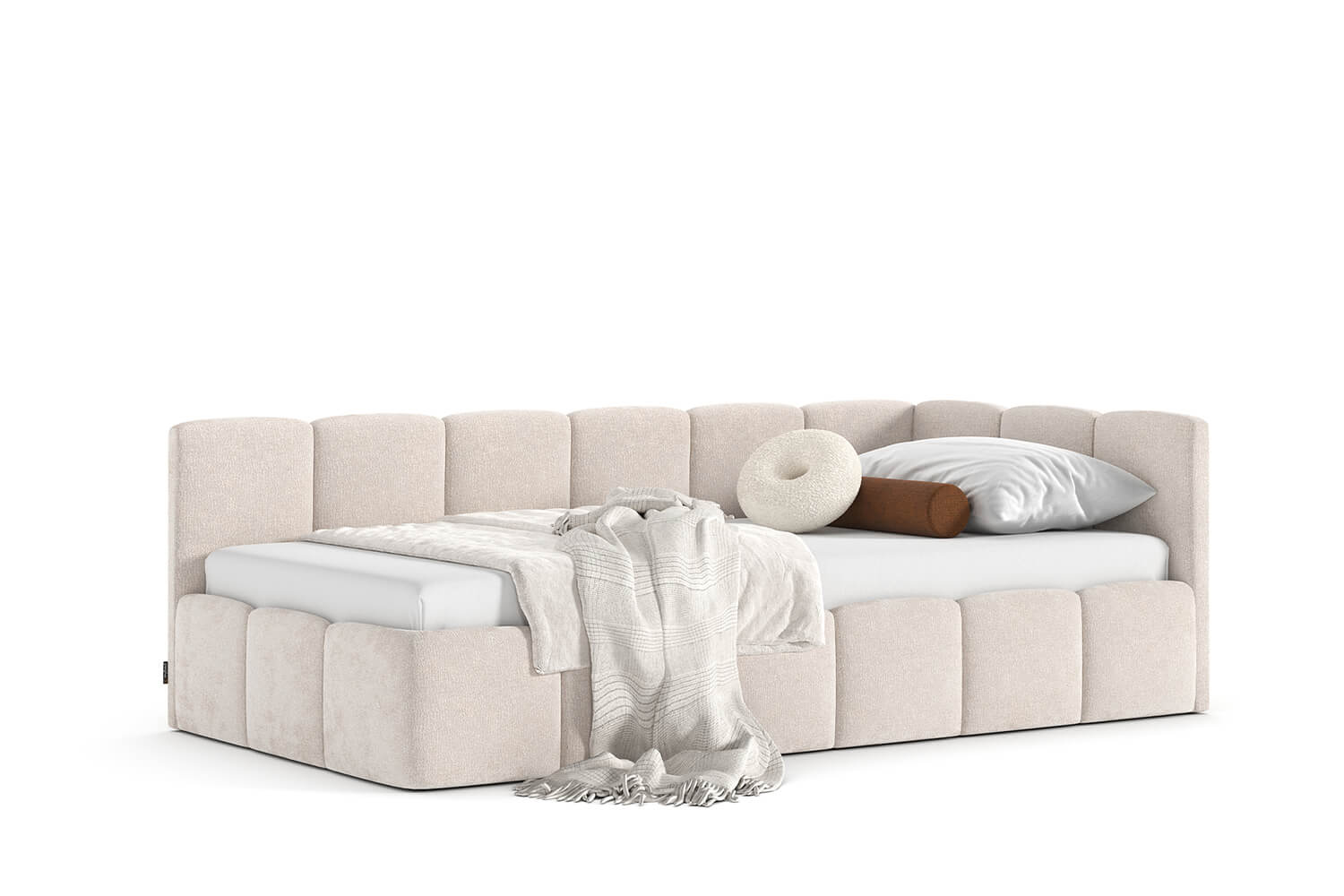 Bubble Corner Upholstered Bed