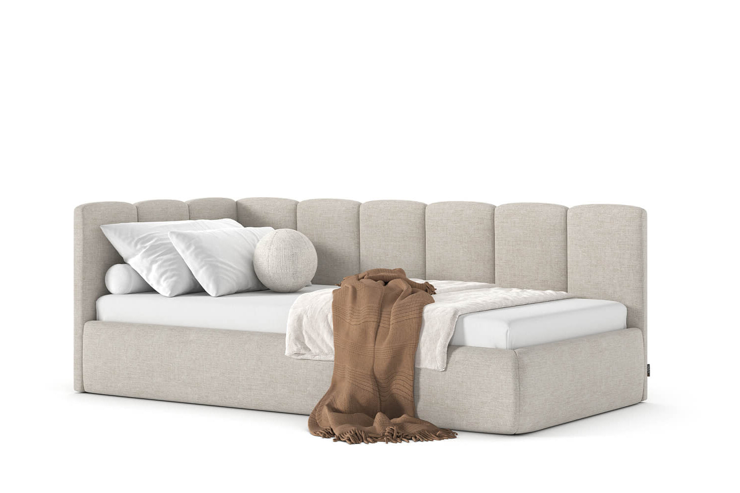 Shell Wave Upholstered Bed