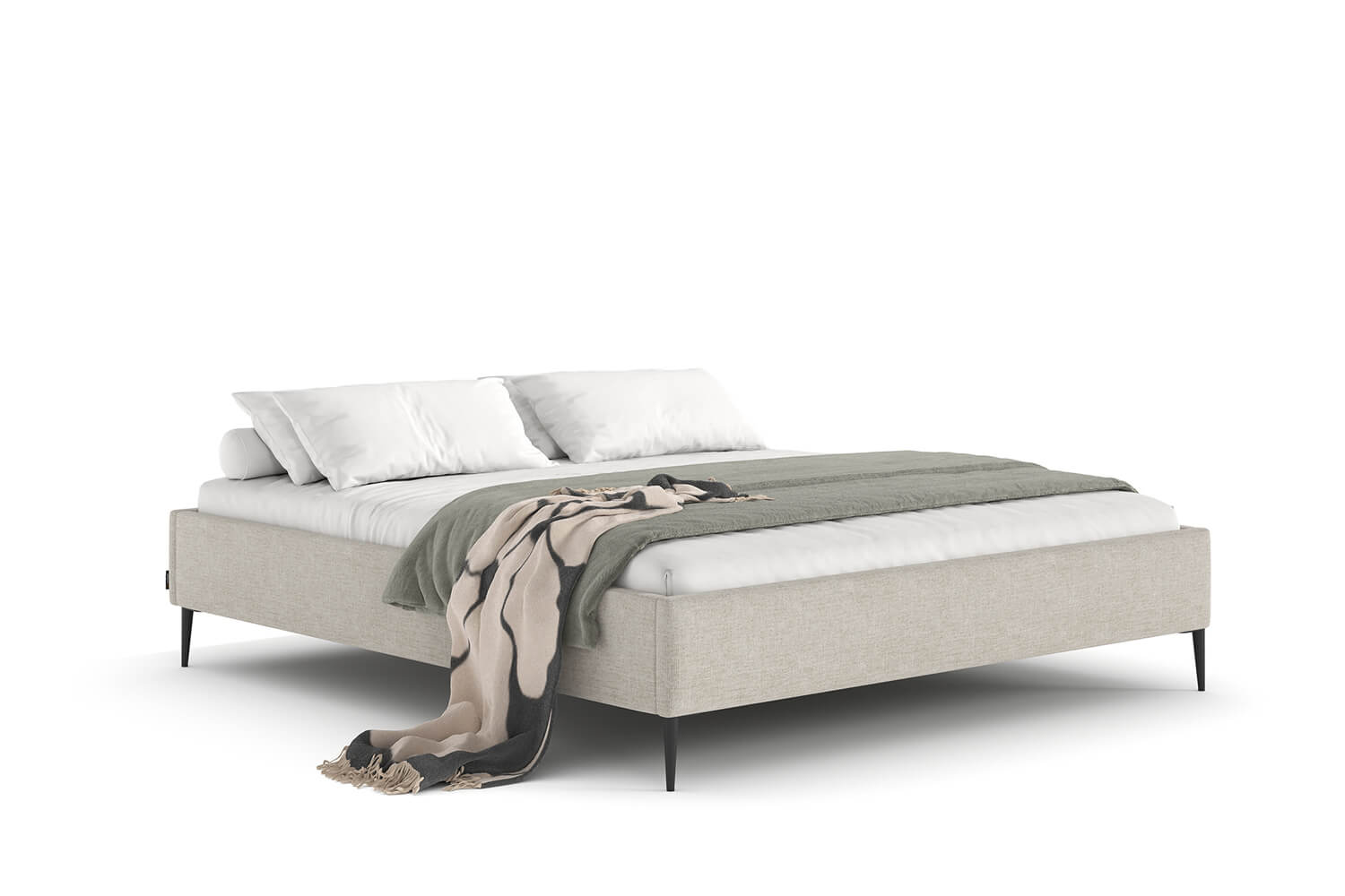 Floating Frame Upholstered Bed