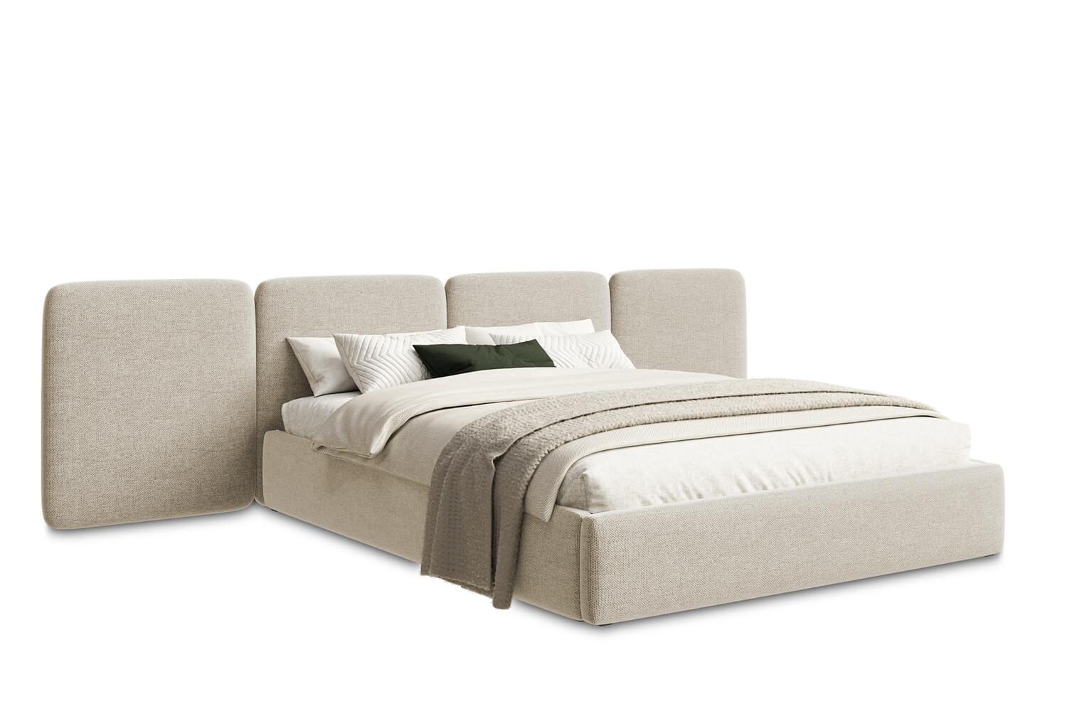 Modular Panels Upholstered Bed