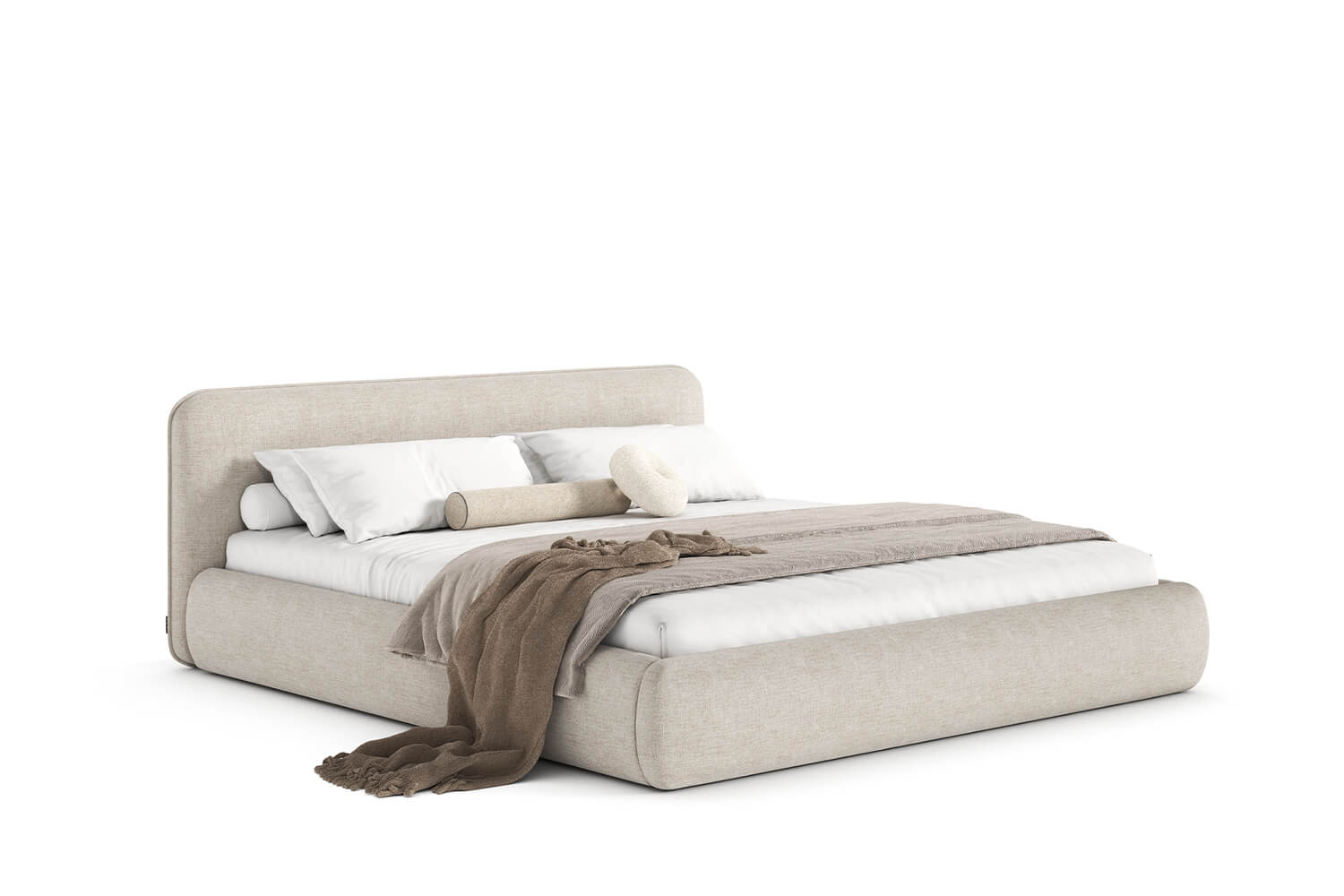 Soft Round Upholstered Bed