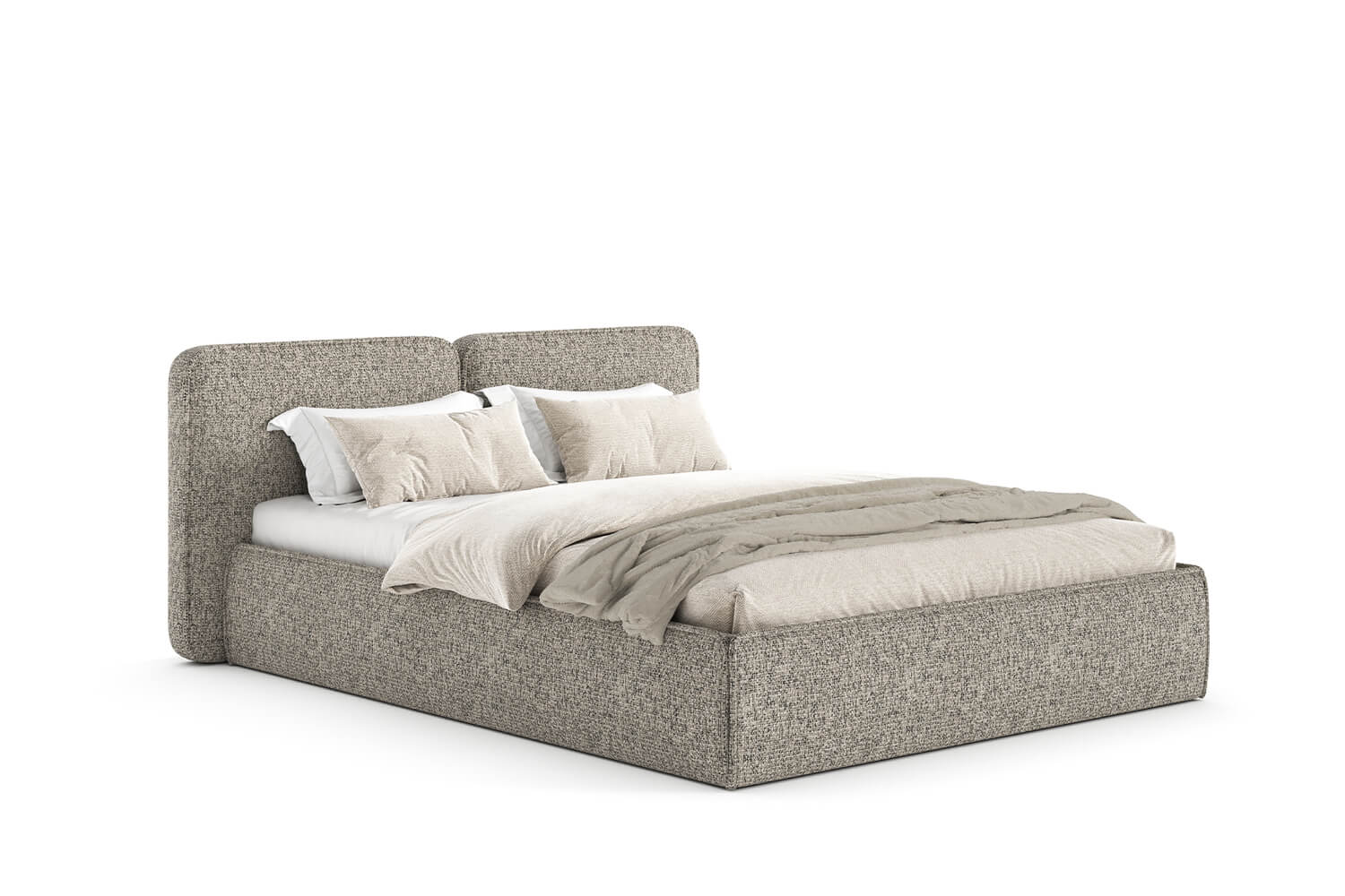 Twin Pillow Upholstered Bed