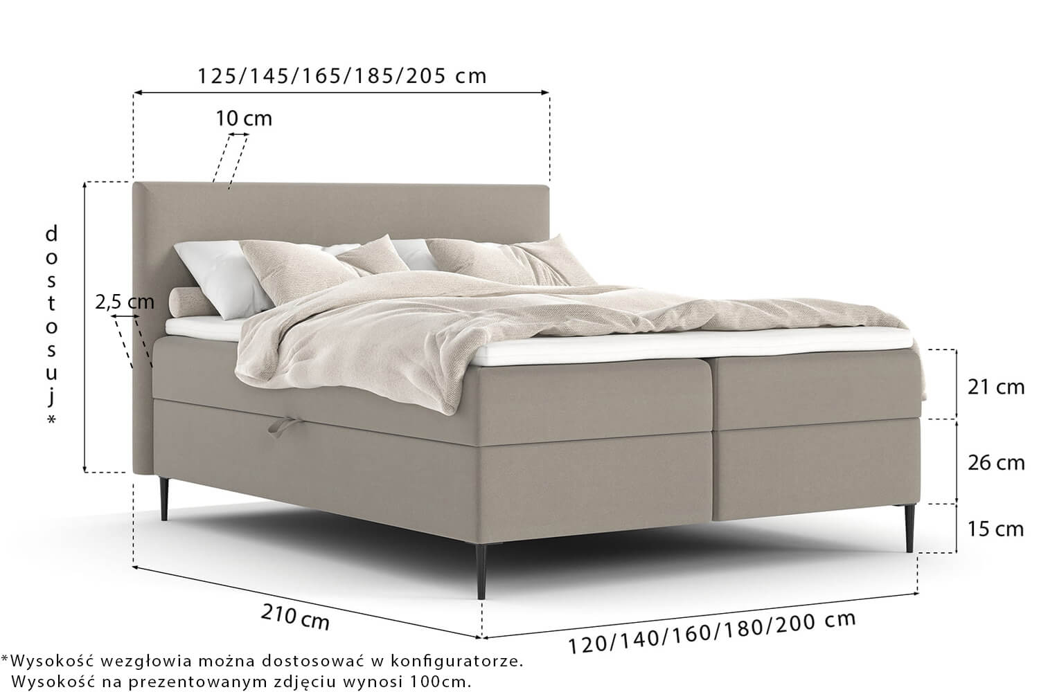 Metal Stand Continental Bed