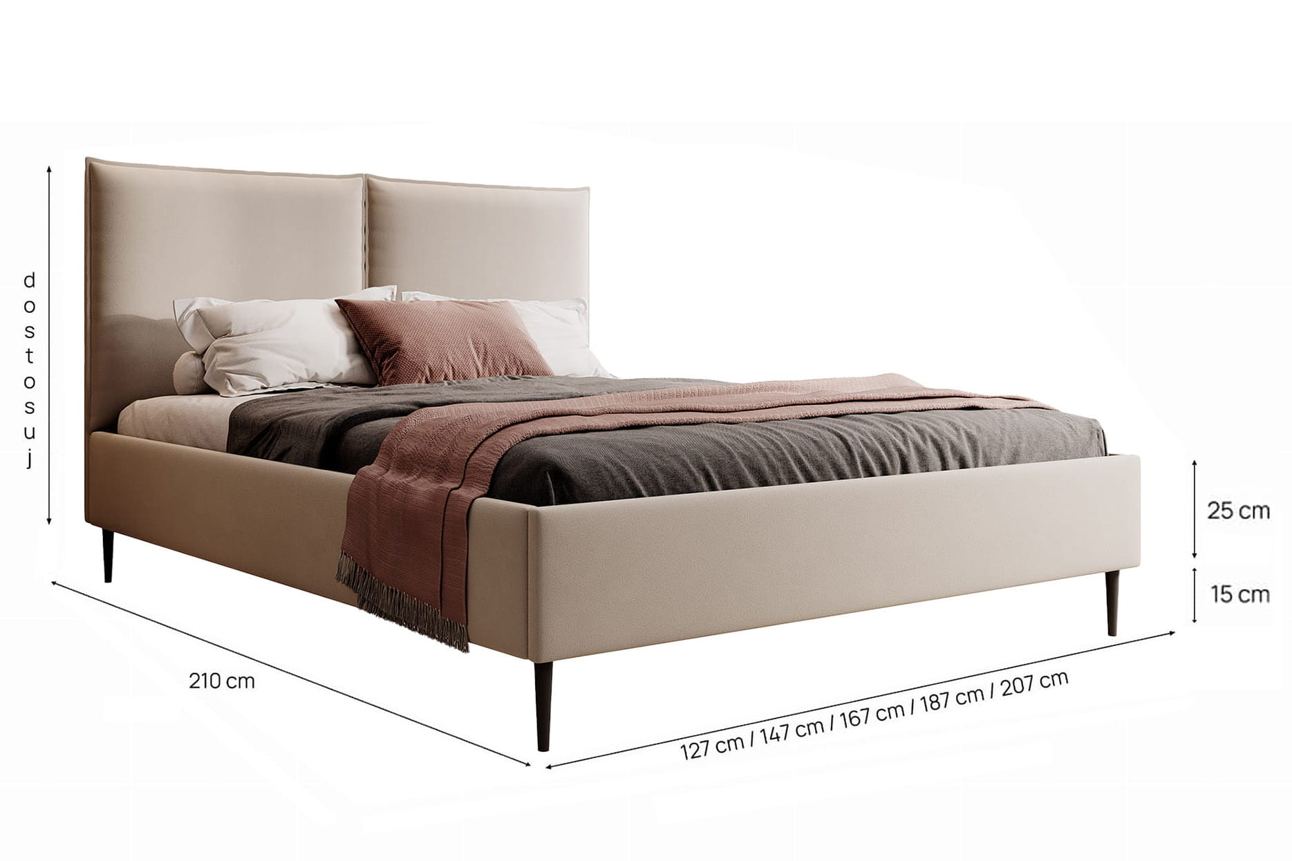 Duo Panel Upholstered Bed